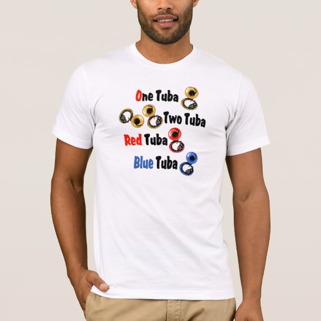 Camiseta Tuba azul tuba roja (Anverso)