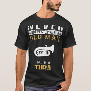 Camiseta Tuba Charm: Músico de anciano tee por humor negro 