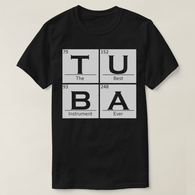 Camiseta Tuba Chemistry Música Tuba Pla (Diseño del anverso)