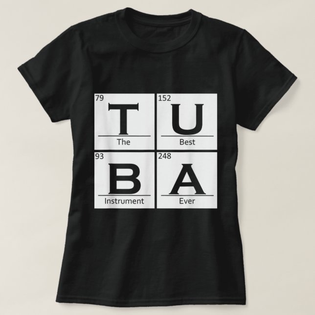 Camiseta Tuba Chemistry Música Tuba Pla (Diseño del anverso)
