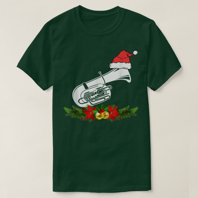 Camiseta Tuba Christmas Pajamas Music Instrument  (Diseño del anverso)