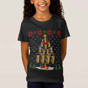 Camiseta Tuba Christmas Tree Merry Xmas Lights Gift