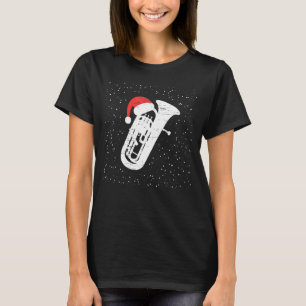 Camiseta Tuba con el Gorra de Santa María para Navidades de