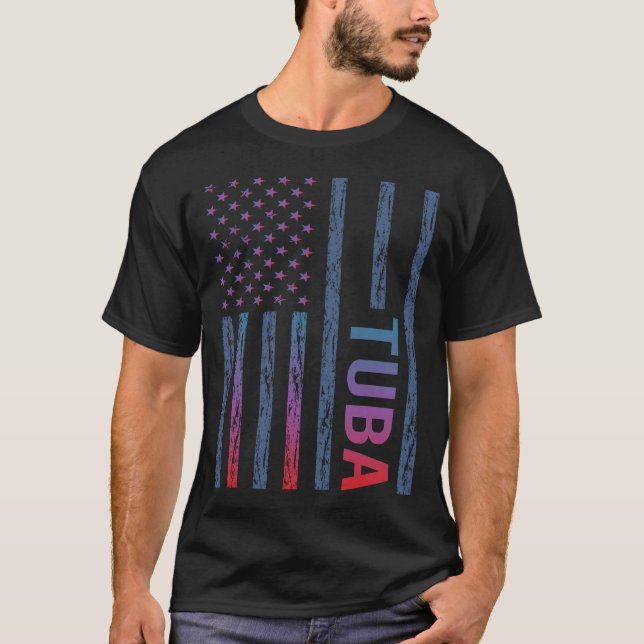 Camiseta Tuba de bandera de gradiente (Anverso)