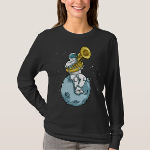 Camiseta Tuba Gift Astronauta Marcha Banda Música Sousapho