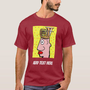 Camiseta Tuba Head, añadir texto