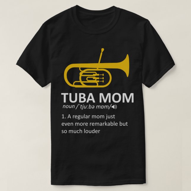 Camiseta Tuba Mom Definition Funny Marcha Banda Tuba Playe (Diseño del anverso)