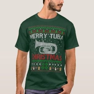 Camiseta Tuba Music Lover Xmas Lighting Ugly Merry Tuba Chr