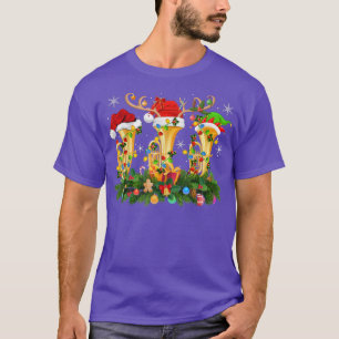 Camiseta Tuba Music Lover Xmas Reindeer Santa Hat Tuba Chri