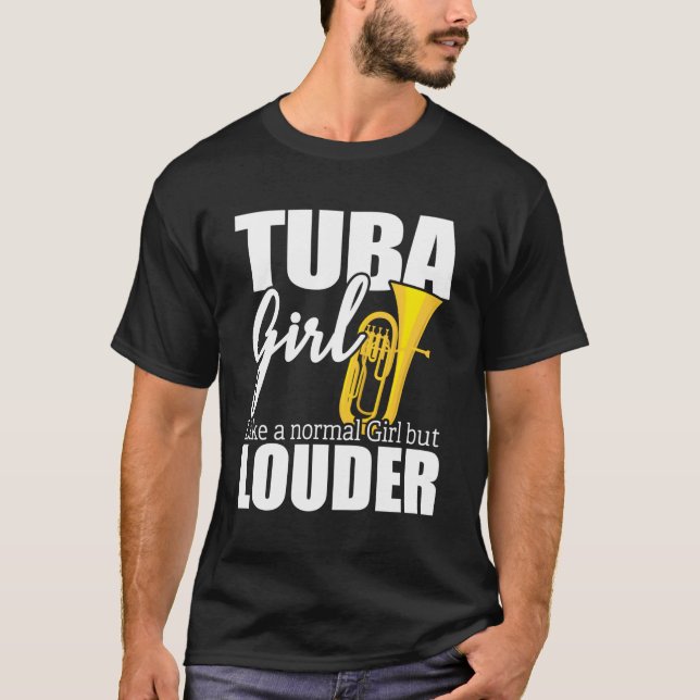 Camiseta Tuba Player te da una idea como un Chica normal pe (Anverso)