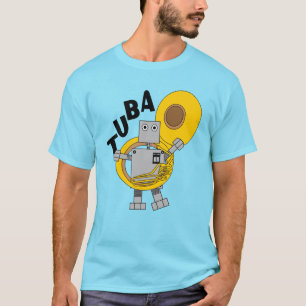 Camiseta Tuba Robot Text
