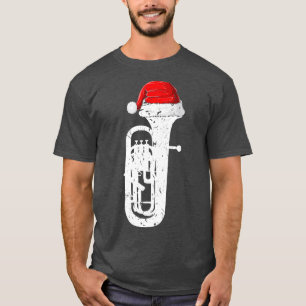 Camiseta Tuba Santa Hat Navidades navideños