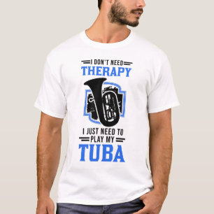 Camiseta Tuba Therapie Tubist Orchester Tubaspieler