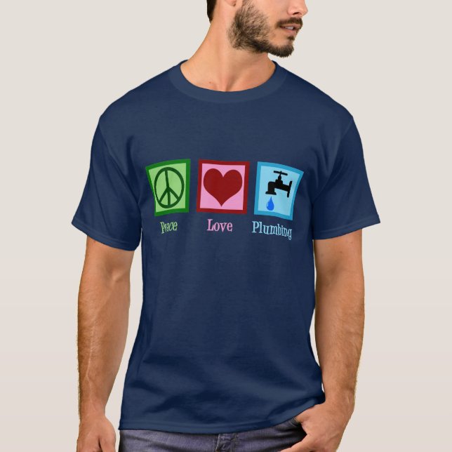 Camiseta Tubería de amor por la paz (Anverso)