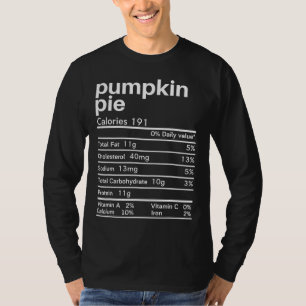 Camiseta Tubería de calabaza Nutrición Hechos Graciosos que