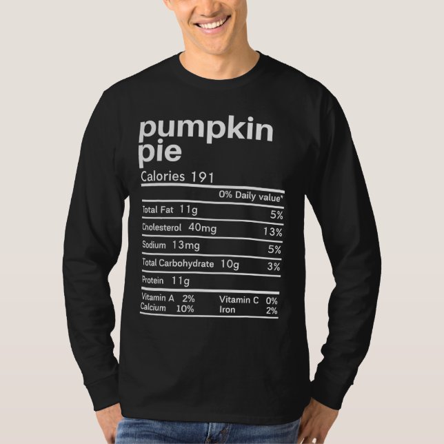 Camiseta Tubería de calabaza Nutrición Hechos Graciosos que (Anverso)