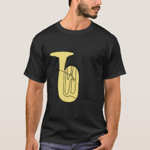 Camiseta Tubista de música de latón de una línea Tuba