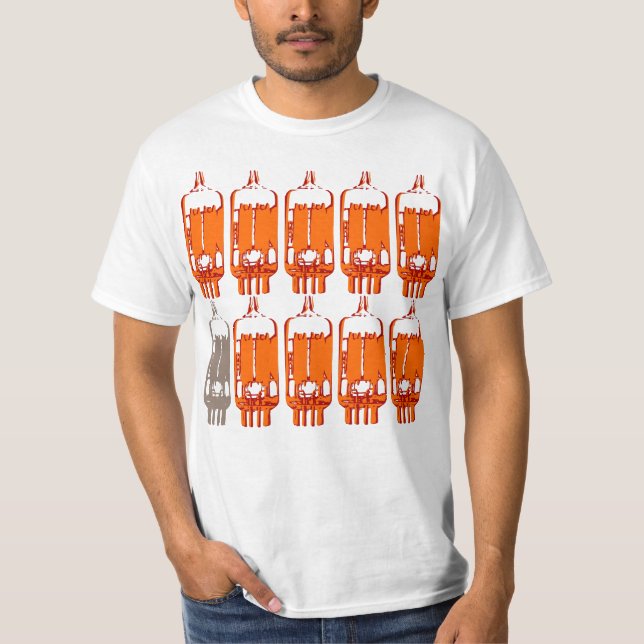 Camiseta Tubo Amplificador de válvulas de guitarra eléctric (Anverso)