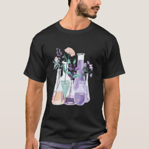 Camiseta Tubo de ensayo de flores Química Estudiante Profes