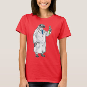 Camiseta Tubo de ensayo de laboratorio de científico pingüi