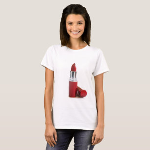 Camiseta Tubo de lápiz labial rojo