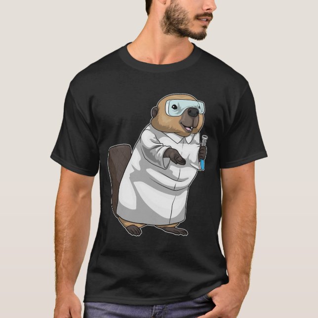 Camiseta Tubo de prueba del profesor Beaver Química (Anverso)