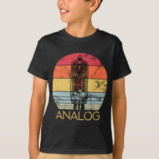 Camiseta Tubo de vacío, audio analógico retro, ampollas, al