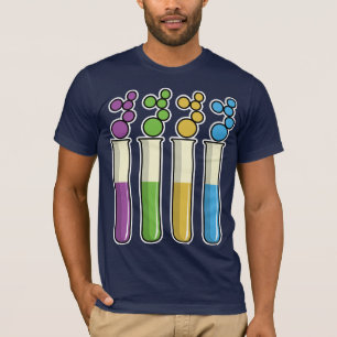 Camiseta Tubos de ensayo científicos