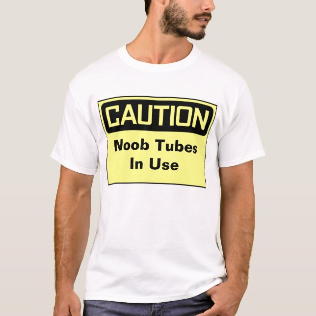 Camiseta Tubos de Noob de la precaución (Anverso)