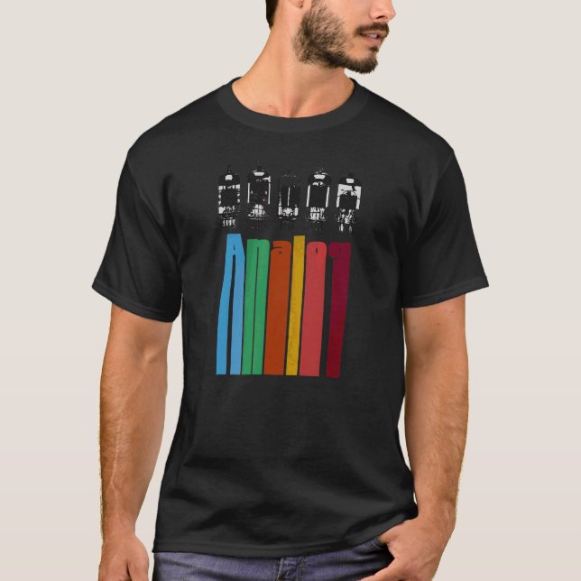 Camiseta Tubos de vacío analógico Válvula de audio Amplías  (Anverso)