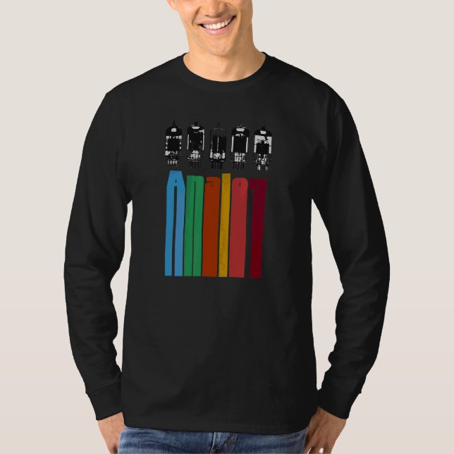 Camiseta Tubos de vacío analógico Válvula de audio Amplías  (Anverso)