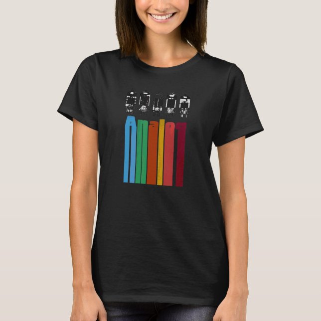 Camiseta Tubos de vacío analógico Válvula de audio Amplías  (Anverso)