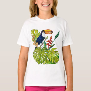 Camiseta Tucán Colorido Acuarela Ave Tropical