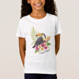 Camiseta Tucán entre flores tropicales, vacaciones