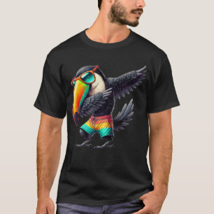 Camiseta Tucán haciendo dab en la piscina de la playa vacac