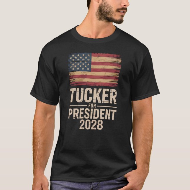 Camiseta Tucker Carlson 2028 Political President (Anverso)