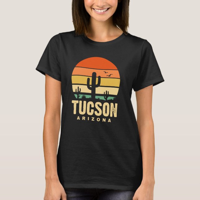 Camiseta Tucson Arizona AZ Cactus Desert Souvenir Re Sunset (Anverso)