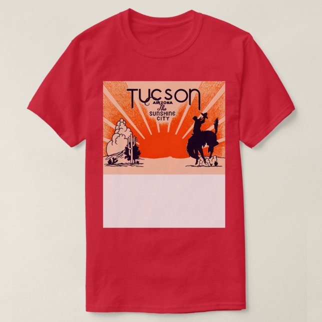 Camiseta Tucson Arizona Vintage años 1940 (Diseño del anverso)