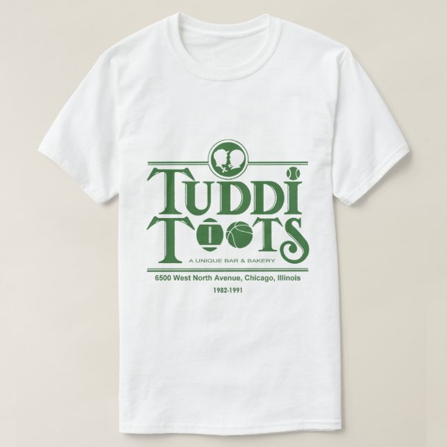 Camiseta Tuddi Toots Bar and Restaurant, Chicago, IL (Diseño del anverso)