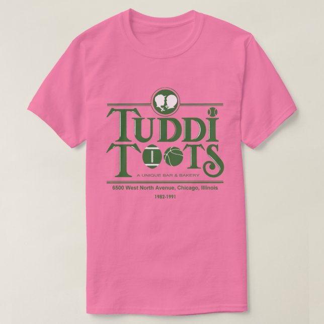 Camiseta Tuddi Toots Bar and Restaurant, Chicago, IL (Diseño del anverso)
