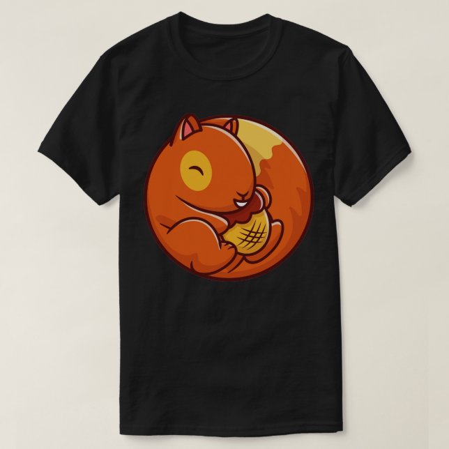 Camiseta Tuerca De Acorn De La Ardilla Cuta (Diseño del anverso)