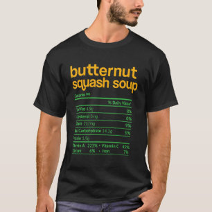 Camiseta Tuerca Squash Sopa Nutrición Hechos Día de Acción