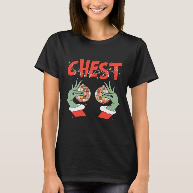 Camiseta Tuercas de pecho coincidiendo con castañas Navidad (Anverso)