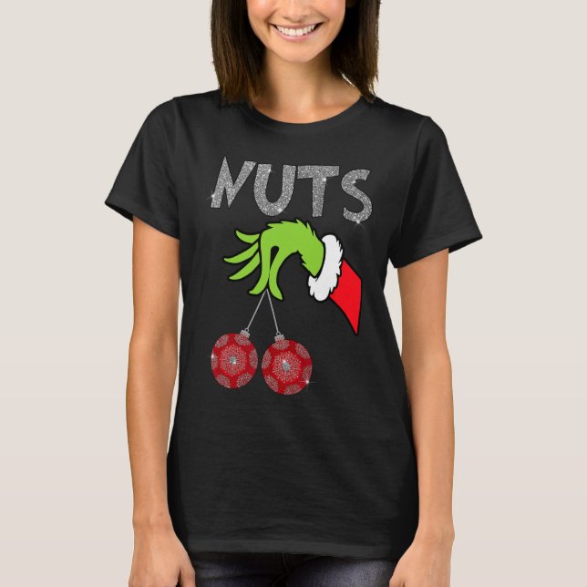 Camiseta Tuercas de pecho coincidiendo con castañas Navidad (Anverso)