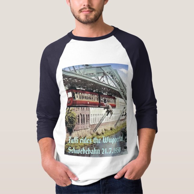 Camiseta Tuffi monta la Wuppertal Schwebe… (Anverso)