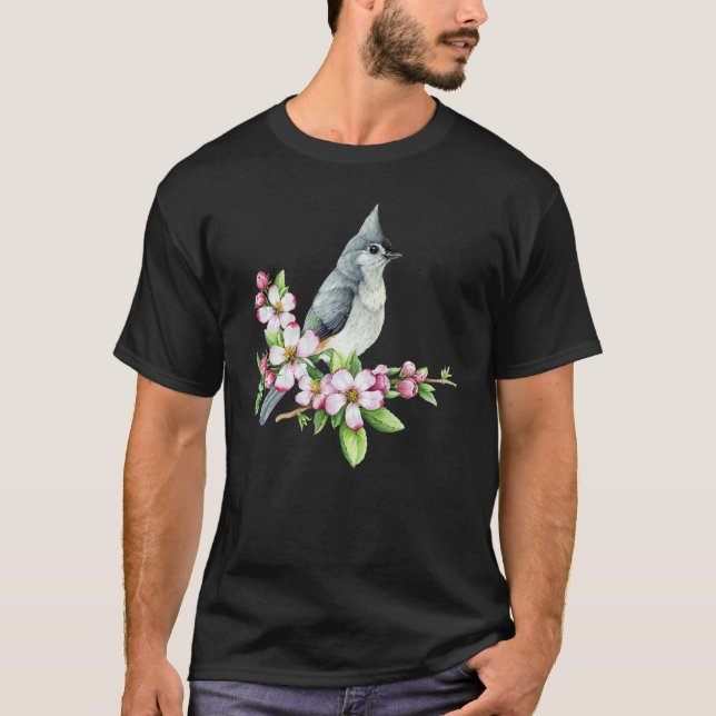 Camiseta Tufted Titmouse Bird Birding Bird Watcher (Anverso)