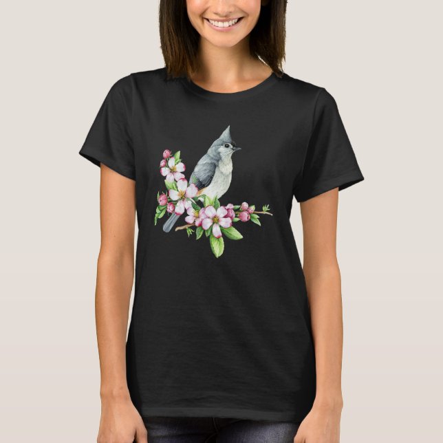 Camiseta Tufted Titmouse Bird Birding Bird Watcher (Anverso)