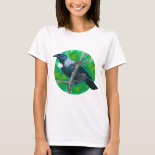 Camiseta Tui de Nueva Zelanda - Pintura en acrílico