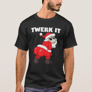 Camiseta Tuiteando a Santa Claus en la máscara de la cara
