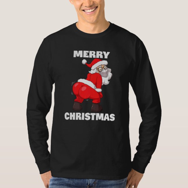 Camiseta Tuiteando a Santa Claus en la máscara de la cara F (Anverso)